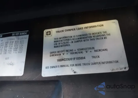 2001 Chevrolet Silverado 2500Hd Ls z USA, uszkodzony, nr VIN 1GCHC23U01F105804